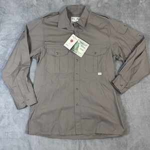 Foxfire Thunder River Gear Passport Shirt L Gray Long Sleeve Outdoor‎ Safari NWT